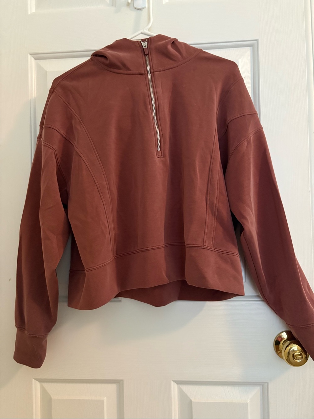 Danskin Half-Zip Scuba/Modal Hooded Sweatshirt